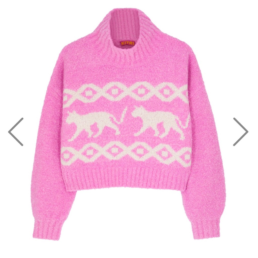 KITRI Yara bouclé-knit jumper